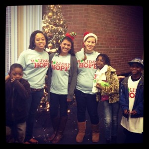 The Dreams for Kids interns at Holiday for Hope, a large DC-based gift giving event.